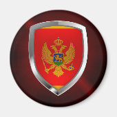 Montenegro Metallic Emblem Magneet (Voorkant)