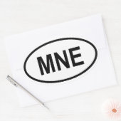 Montenegro "MNE" Ovale Sticker (Envelop)