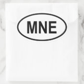Montenegro "MNE" Ovale Sticker (Tas)