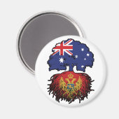 Montenegro Montene grin Australia Tree Magneet (Voorkant / Achterkant)