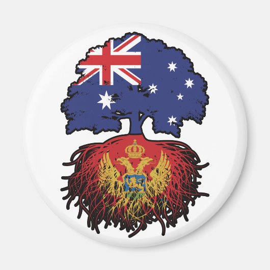 Montenegro Montene grin Australia Tree Magneet (Voorkant)