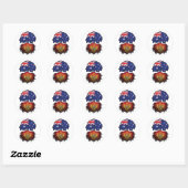 Montenegro Montene grin Australia Tree Ronde Sticker (Vel)