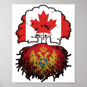 Montenegro Montenegrin Canada - boomstammen Poster