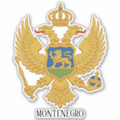 Montenegro Nationale wapenschild Sticker (Voorkant)