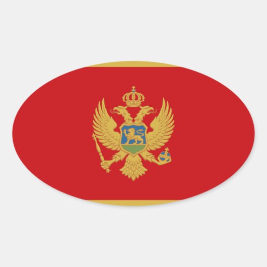 Montenegro Ovale Sticker (Voorkant)