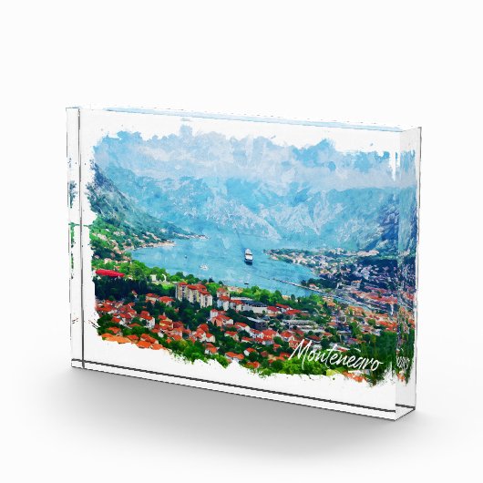 Montenegro Panorama Landschap Balkan Reizen Fotoblokken (Rechts)