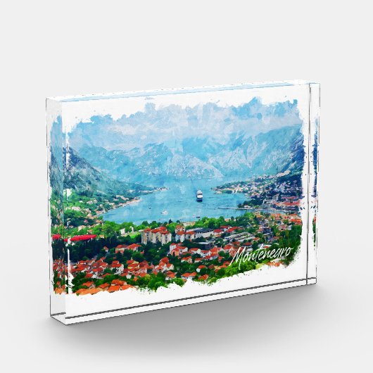 Montenegro Panorama Landschap Balkan Reizen Fotoblokken (Links)