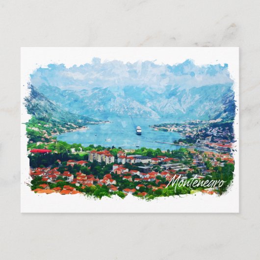 Montenegro Panorama Uitzicht Reizen Briefkaart (Voorkant)
