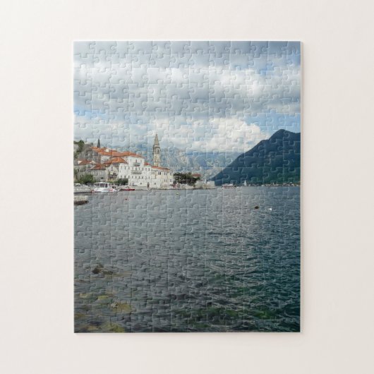 Montenegro Perast panoramisch uitzicht puzzel (Verticaal)