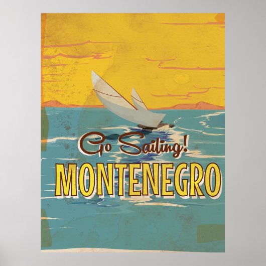 Montenegro poster van vintage-reizen (Voorkant)