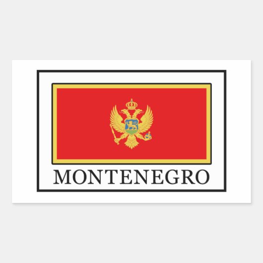 Montenegro Rechthoekige Sticker (Voorkant)