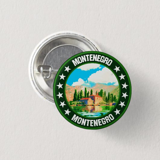 Montenegro Ronde Button 3,2 Cm (Voorkant /achterkant)