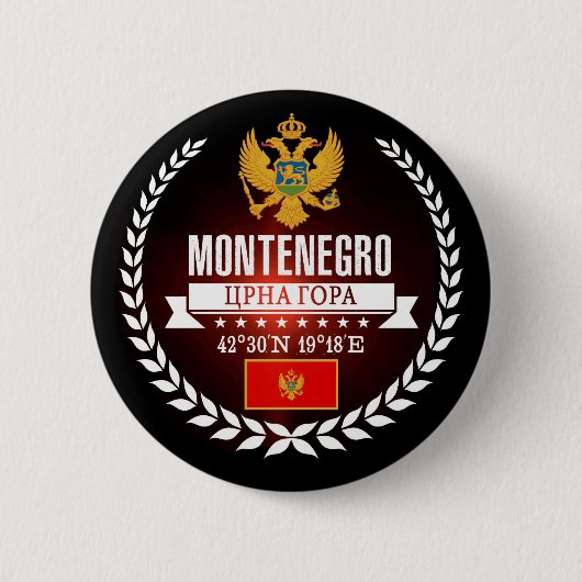 Montenegro Ronde Button 5,7 Cm (Voorkant)