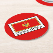 Montenegro Ronde Kartonnen Onderzetter (Gebogen)