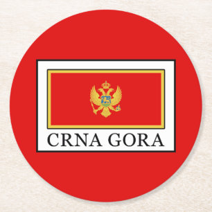 Montenegro Ronde Kartonnen Onderzetter