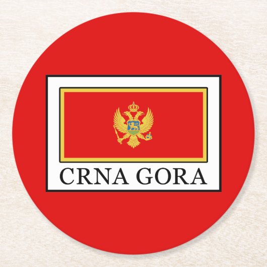 Montenegro Ronde Kartonnen Onderzetter (Voorkant)