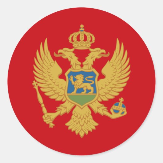 Montenegro Ronde Sticker (Voorkant)