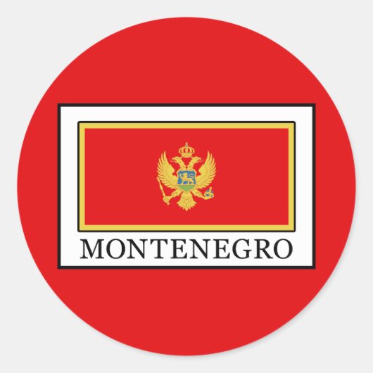 Montenegro Ronde Sticker (Voorkant)