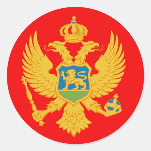 Montenegro Ronde Sticker (Voorkant)