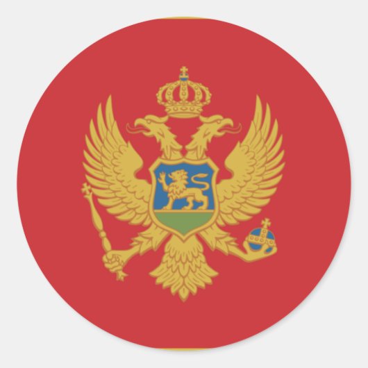 montenegro ronde sticker (Voorkant)