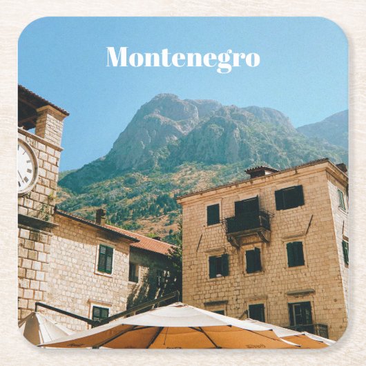 Montenegro stadsgezicht kartonnen onderzetters (Voorkant)