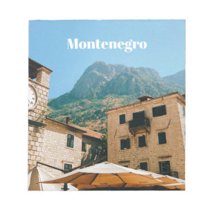 Montenegro stadsgezicht notitieblok