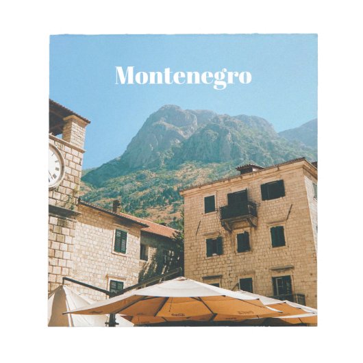 Montenegro stadsgezicht notitieblok (Voorkant)