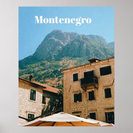 Montenegro Stadsgezicht  Poster (Voorkant)