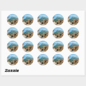 Montenegro stadsgezicht ronde sticker (Vel)