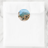 Montenegro stadsgezicht ronde sticker (Tas)