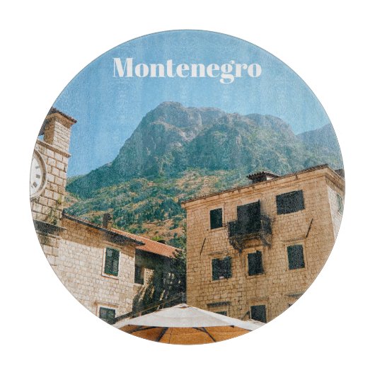 Montenegro stadsgezicht snijplank (Voorkant)