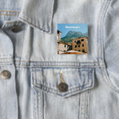 Montenegro stadsgezicht  vierkante button 5,1 cm (In situ)
