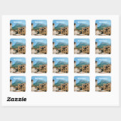Montenegro stadsgezicht  vierkante sticker (Vel)