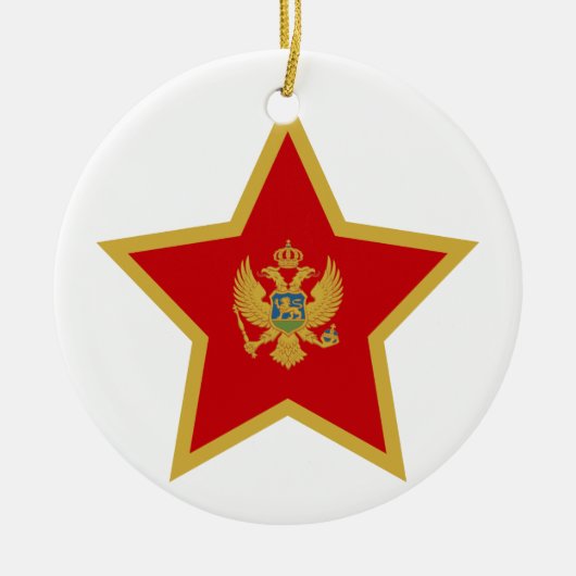 Montenegro Star Keramisch Ornament (Voorkant)