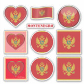 Montenegro stickers & Vlag, Hart /sport (Voorkant)