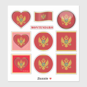 Montenegro stickers & Vlag, Hart /sport
