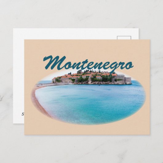 Montenegro: Sveti Stefan Briefkaart (Voorkant / Achterkant)