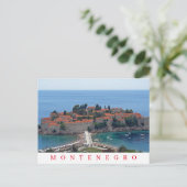Montenegro Sveti Stefan panoramisch uitzicht brief Briefkaart (Staand voorkant)