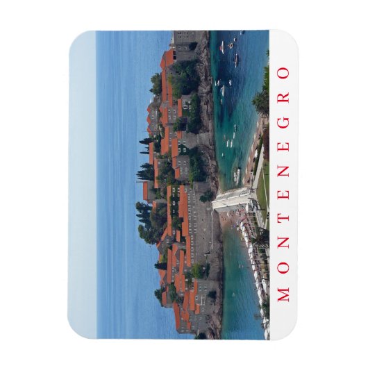 Montenegro Sveti Stefan panoramische uitzicht magn Magneet (Verticaal)