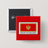 Montenegro Vierkante Button 5,1 Cm (Voorkant /achterkant)