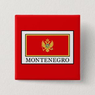 Montenegro Vierkante Button 5,1 Cm