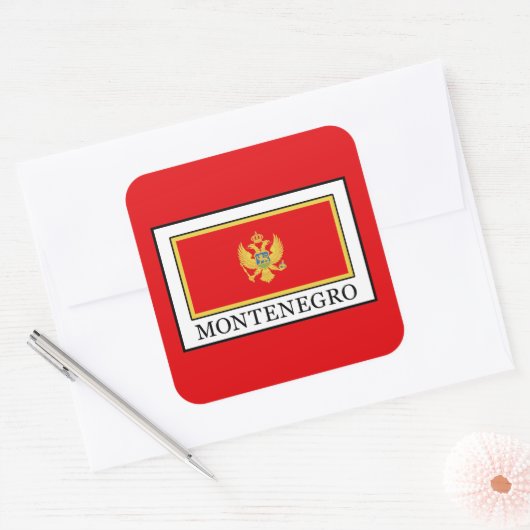 Montenegro Vierkante Sticker (Envelop)