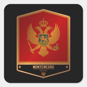 Montenegro Vierkante Sticker