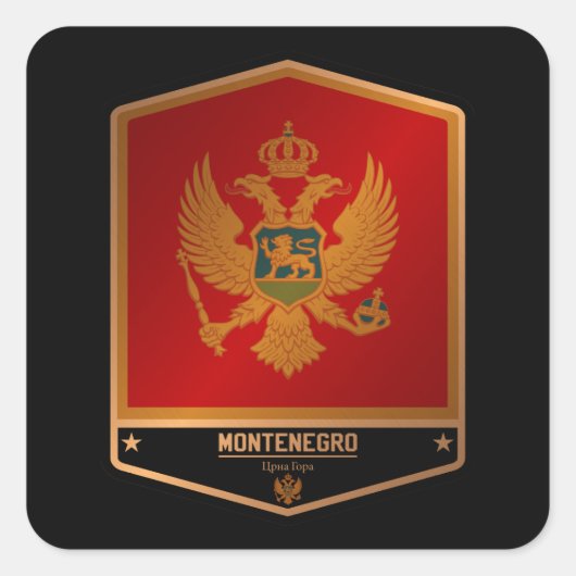 Montenegro Vierkante Sticker (Voorkant)