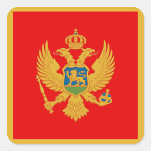 Montenegro Vierkante Sticker