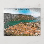 Montenegro Vintage reisillustratie Briefkaart (Voorkant)