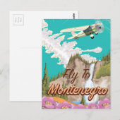 Montenegro vintage reisposter briefkaart (Voorkant / Achterkant)