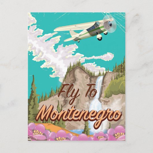 Montenegro vintage reisposter briefkaart (Voorkant)