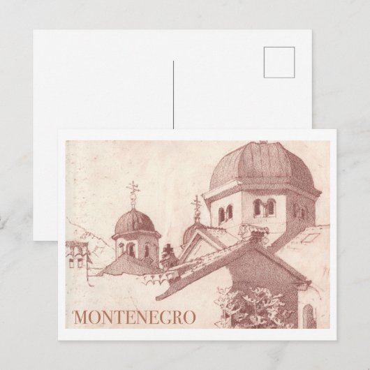 Montenegro vintage reizen briefkaart (Voorkant / Achterkant)