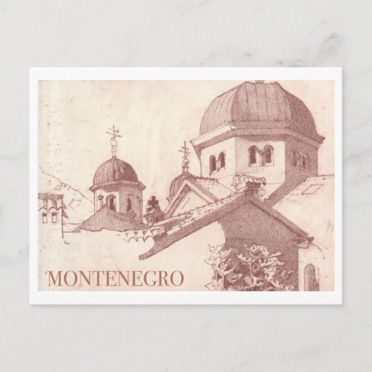 Montenegro vintage reizen briefkaart (Voorkant)